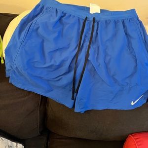Blue mens medium dri fit running short